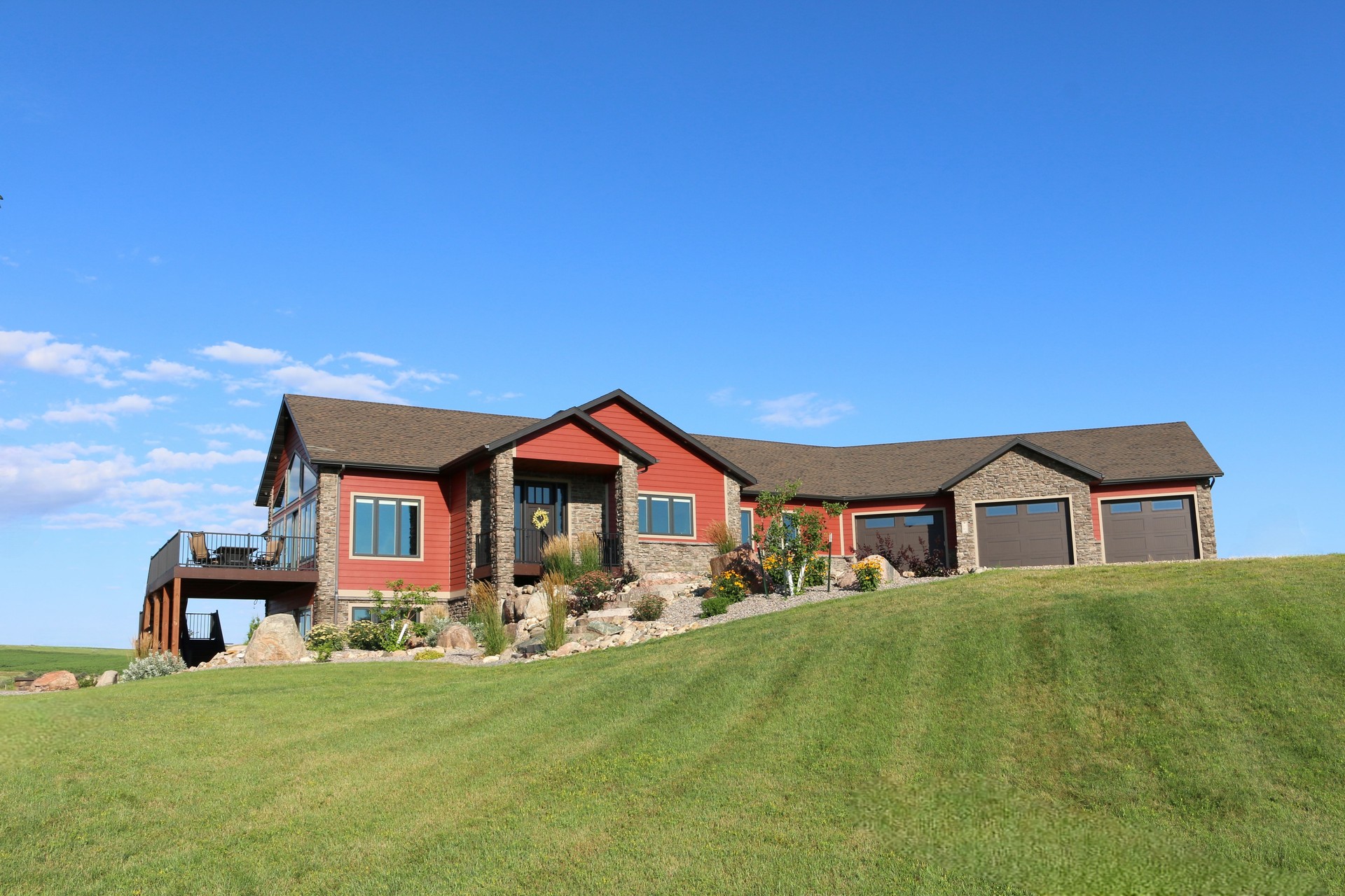 Large Rural Single Family Home Exterior
